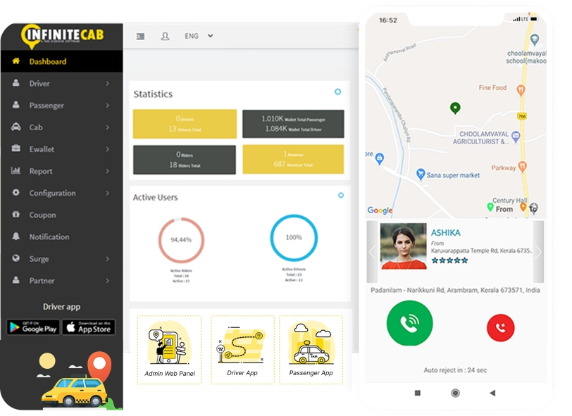 Taxi Software Dashboard